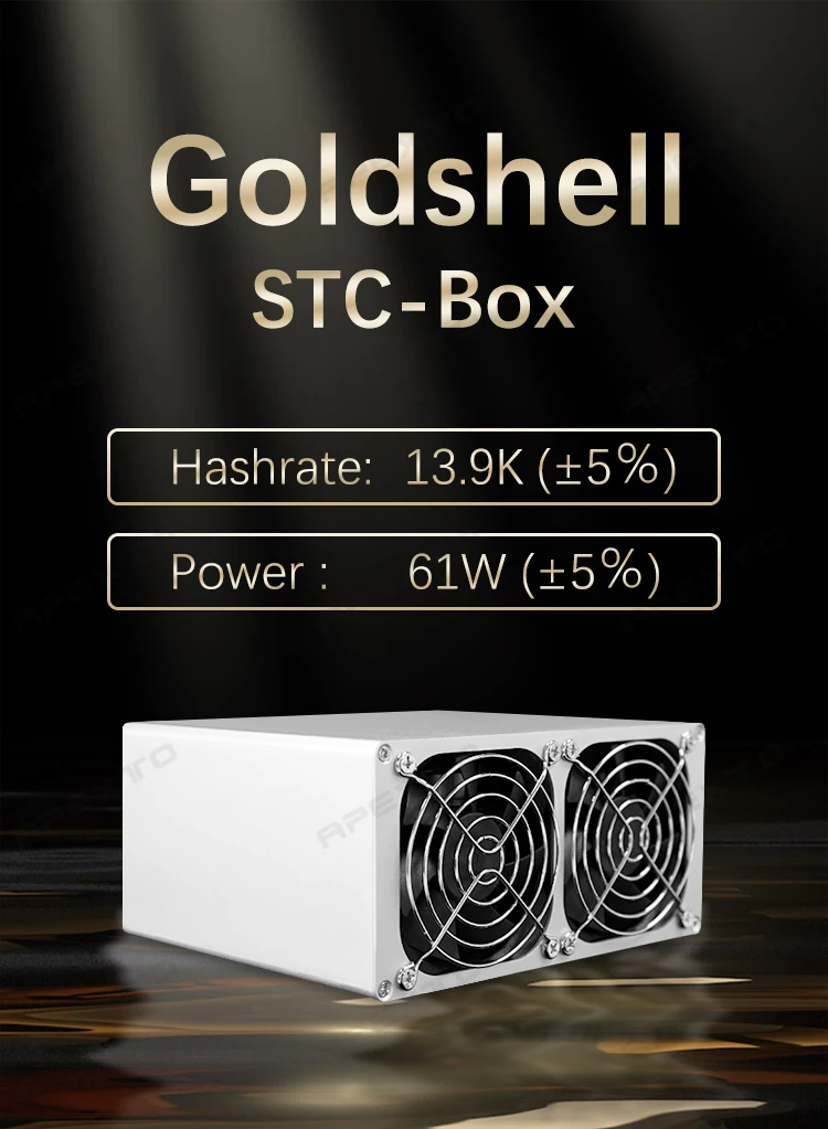 Còn Hàng Mới Goldshell ST-BOX STARCOIN Thợ Mỏ 13.9 KH/S 61W Với Bitmain PSU Tốt Hơn So Với Antminer S9 r4 Innosilicon