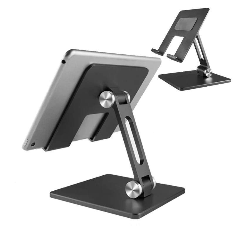 Aluminum Foldable Desk Tablet Phone Stand Holder Mount for 4-14 Inch Smartphone Tablet PC desktop mount Stand for ipad pro 12.9