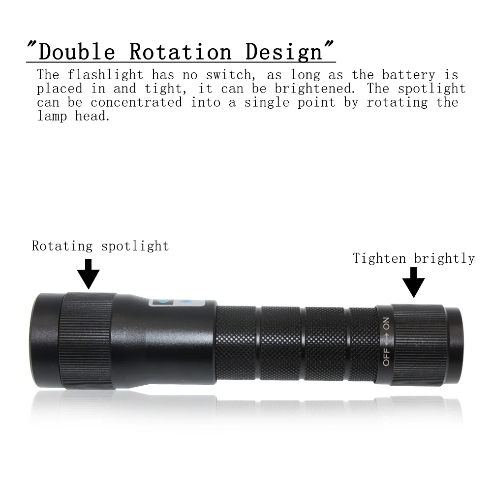 Uranusfire Blue Laser Scuba Dive Light Portable Flashlight Torch Underwater 100M Waterproof IP68 Laser LED Diving Flashlight