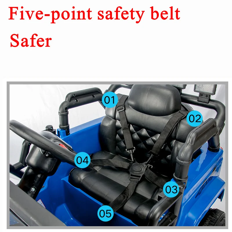 Children's Electric Car Seat Belt, Ride on Baby Electric Toys Car Seat Safety Accessories, Five-Point Seat Belt