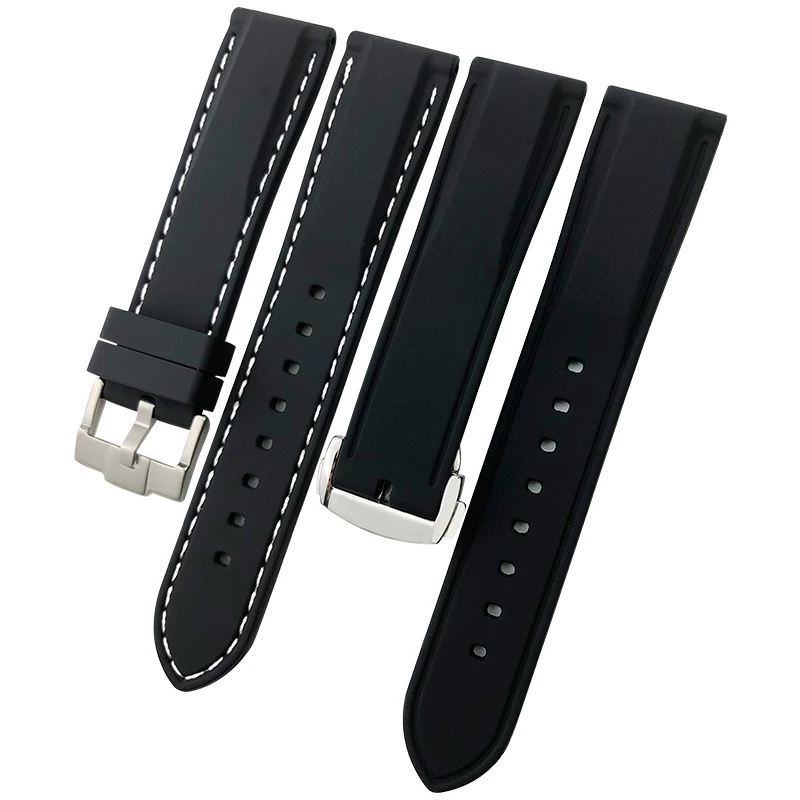 20mm 18/19mm 21/22mm 23/24mm Rubber Silicone Waterproof Watch Band Fit For Omega Seamaster IWC Pilot Seiko SKX 007 Citizen Strap