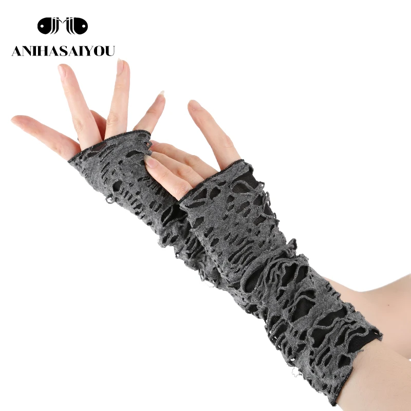 

Sexy long women's gloves Gothic fingerless gloves Punk Rock Gloves Hip Pop Mittens Clubwear Dance Cosplay women's mittens-1282