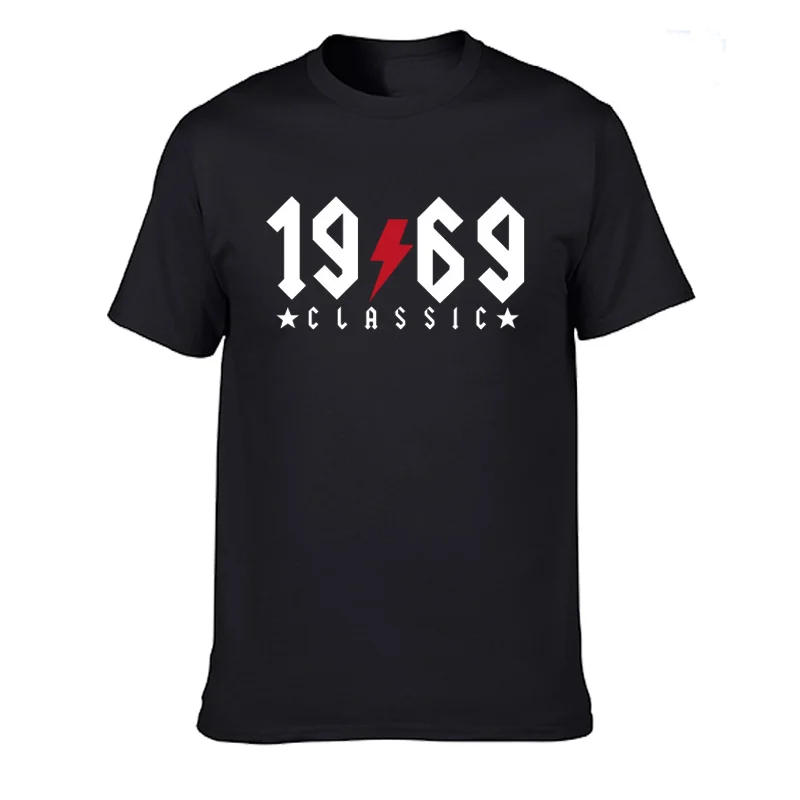 Vintage 1969 Classic 50 years old Flash Design T shirts men dad 50nd birthday 1969 T-shirts Fatherday gift Retro tshirt Man Top