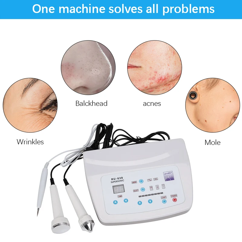 3 In 1 RU-638 Ultrasone Facial Machine Spot Tattoo Sproet Verwijderen Lifting Huid Anti Aging Beauty Massage Gezichtsverzorging spa