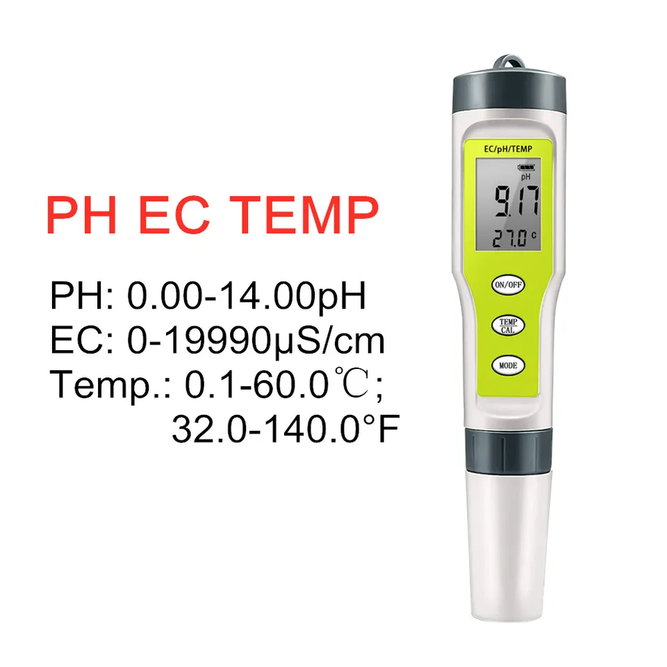 Multifunction Water Quality Tester PH/ TDS/EC /Salinity Tester LCD Digital Water Purity Temperature Meter for Pools Aquariums, image 7