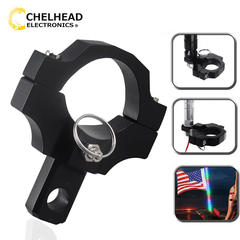 4x4 Off road Accessories Flagpole Whips Roll Cage Led Light Holder Ledbar Mounting Bracket for 1.75-2 inch Tube Mount