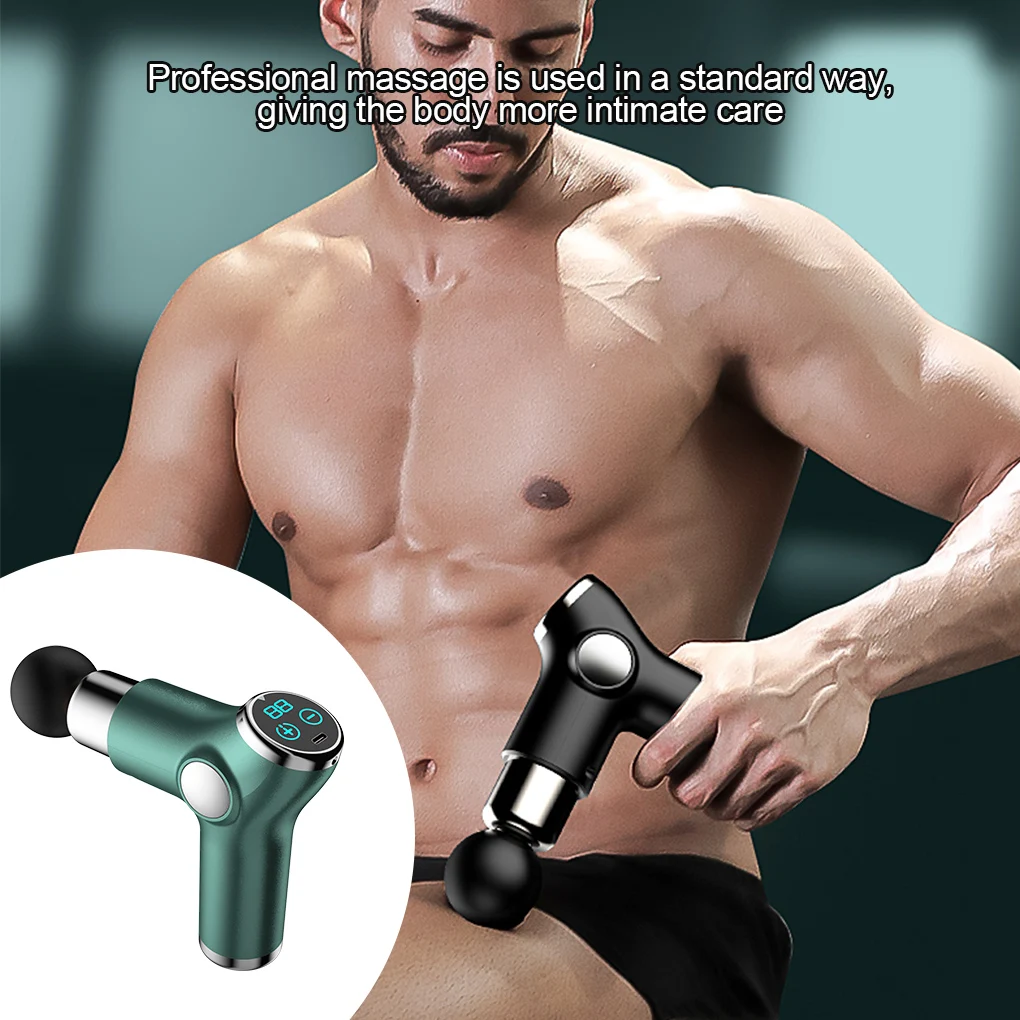 32 Speeds Mini LCD Massage Gun Deep Tissue Percussion Muscle Massage Gun for Pain Relief Back Body Relaxation Fitness Massager