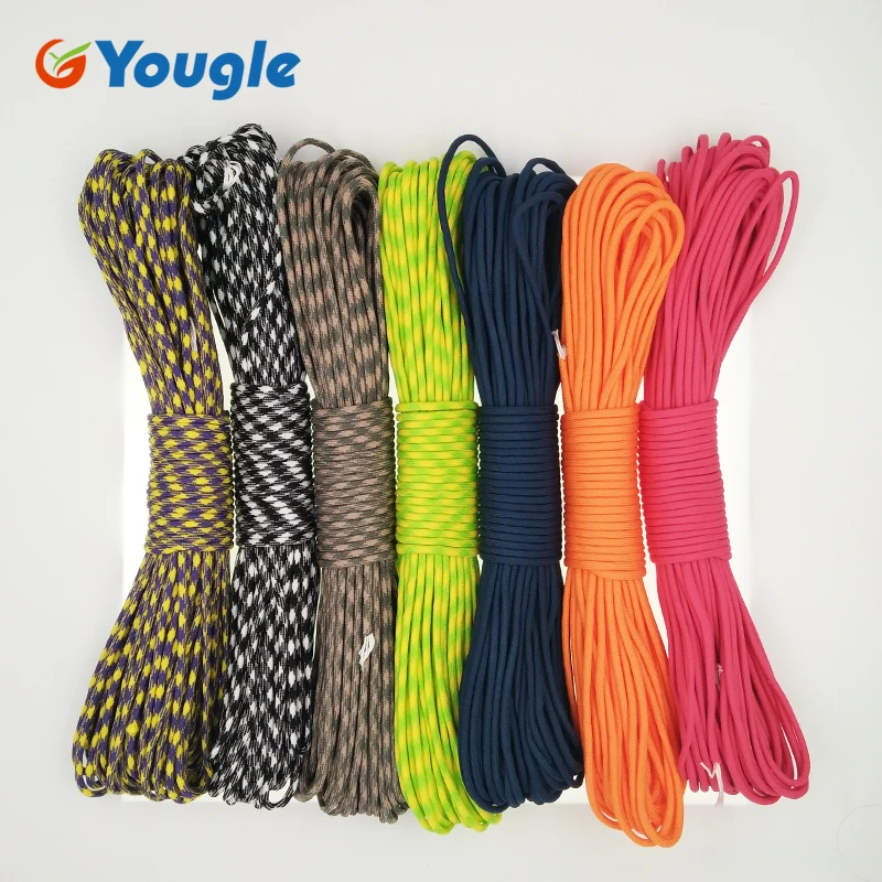 YOUGLE Paracord 550 Parachute Cord Lanyard Rope Mil Spec Type III 7 Strands 100FT Climbing Camping survival equipment 39-45