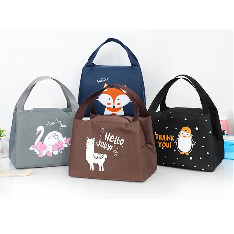 Portable Insulated Thermal Food Picnic Lunch Bag Box Tote Cartoon Tote Food Fresh Cooler Bags Pouch For Women Girl Kids Children