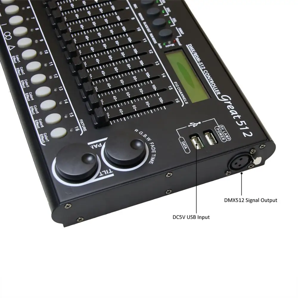 Imagem -05 - Controlador de Palco 512 Canais Console Dmx512 Dmx Controle Rdm Funciona com Usb Banco de Energia Luz para Palco Equipamento dj