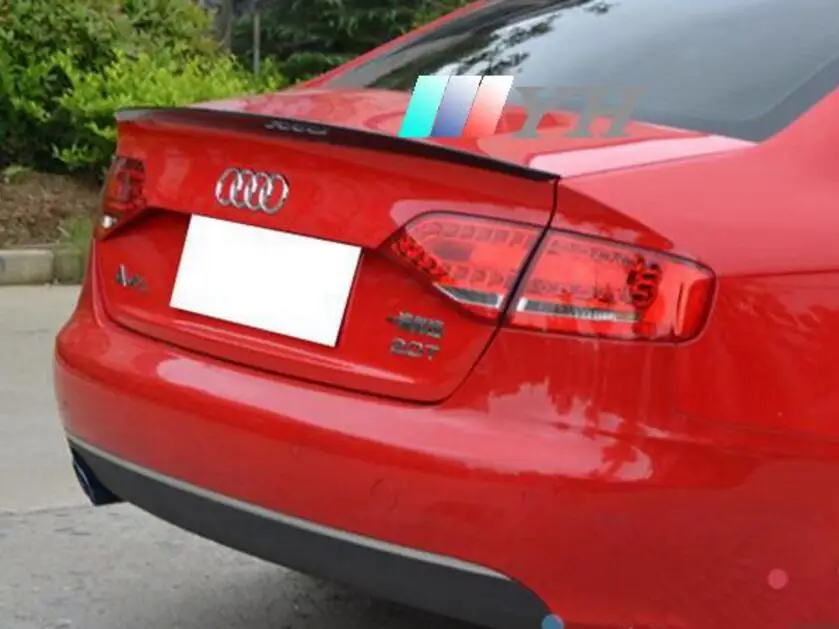 Carbon Fiber Car Rear Wing Trunk Lip Spoilers Fits For Audi A4 S4 RS4 spoiler 2009-2014