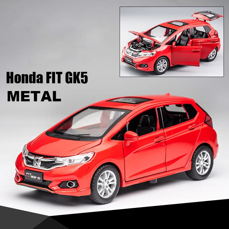 Honda Fit-1:32 Carro de brinquedo fundido de liga para crianças, modelo de carro, puxar, presente colecionável, metal, novo, 2020