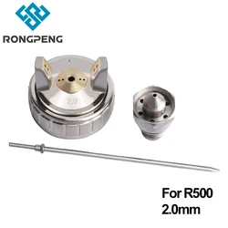 RONGPENG 2.0mm Spray Gun Stainless Steel Nozzle Needle Air Cap Set Spray Gun Repair Tool For R500 Paint Gun