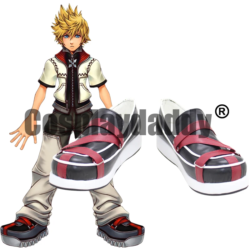 Kingdom Hearts II Twilight Town Roxas the Key of Destiny Game Cosplay Flat Slip-on Shoes X002