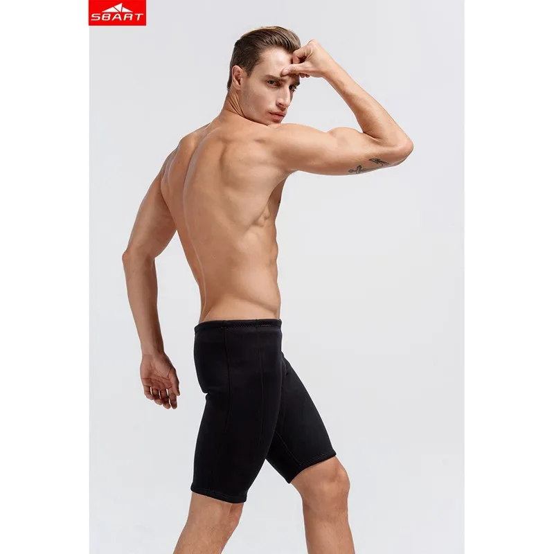 Sbart Men 3mm neoprene shorts Freediving spearfishing Diving shorts snorkel swimsuit Split surf Warm stretch swimming short