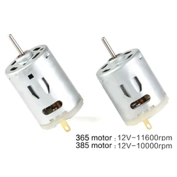 1PCS DC 12V 365/385 Motor 11600RPM/10000RPM Motor Blower/Hot Air Gun/Small Electric Drill Motor