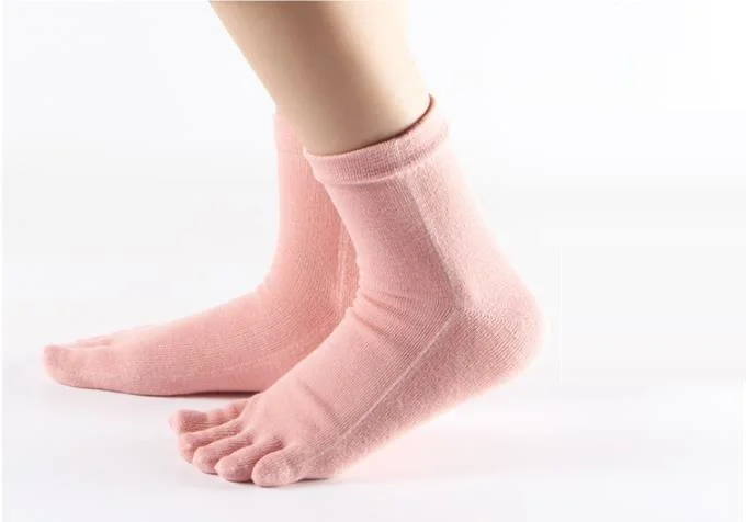 5 Pairs Women Lady Cotton Socks Cute Breathable Five Fingers Sock Sweat-absorbent Warm Comfort