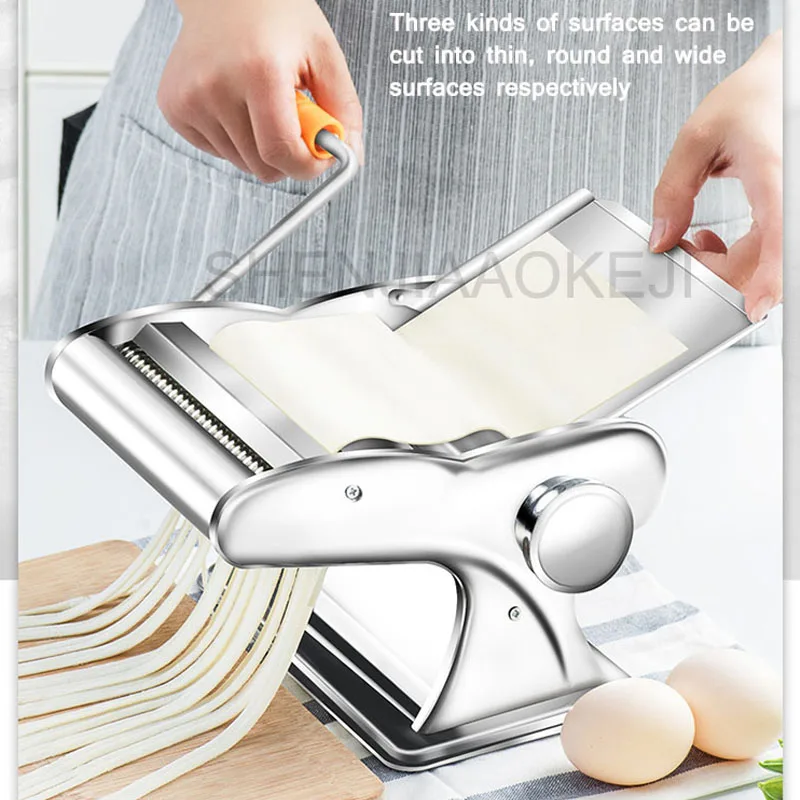 Manual noodle machine, noodle rolling machine, wonton dumpling skin, domestic small stainless steel noodle press