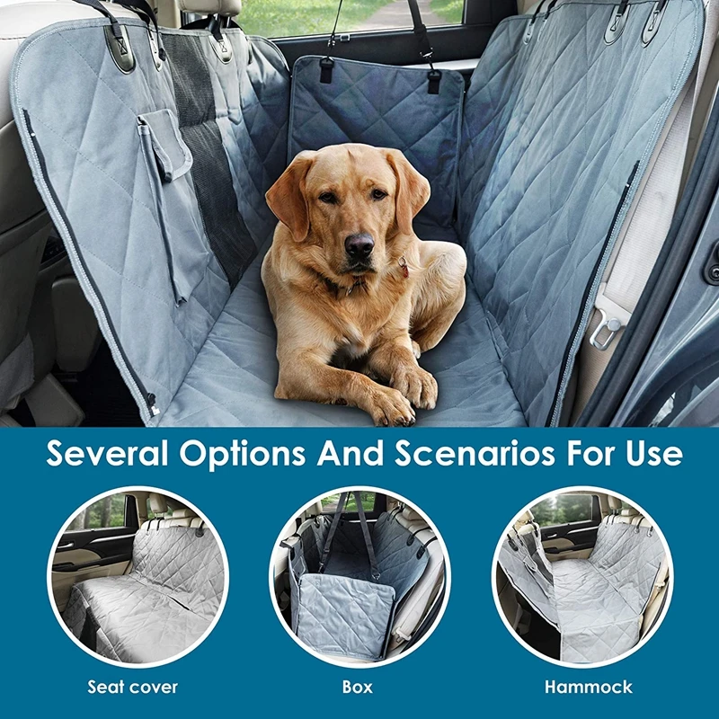 

Pet Car Seat Covers For Dogs Hammock Waterproof and Antifouling With Front Mesh Window Big Dog Puppy Car Cushion Scratch Proof