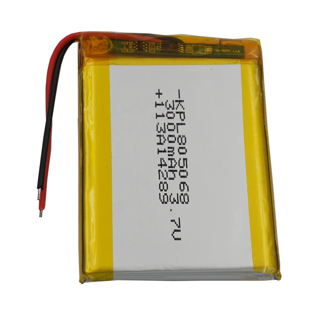 

3.7V 3000 mAh Polymer Rechargeable LiPo Li Lithium Battery 805068 For DIY GPS MID DVC PSP LED Phone Power Bank Tablet PC