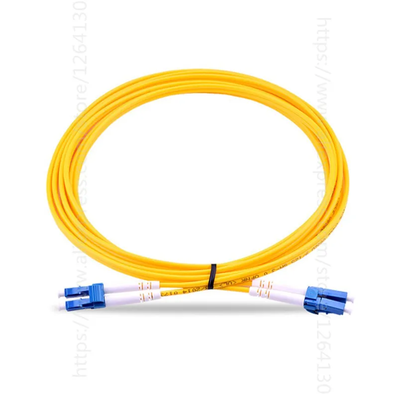 Cable de conexión LC a LC, Cable de fibra óptica LC-LC, monomodo OS2, Duplex 3m