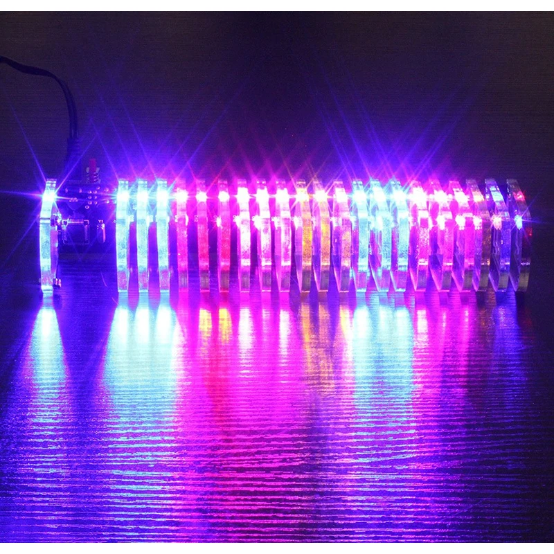 Light Cube 21-Segment LED Music Rhythm Spectrum Light Kit Electronic DIY Production Parts Creative Night Market Lights