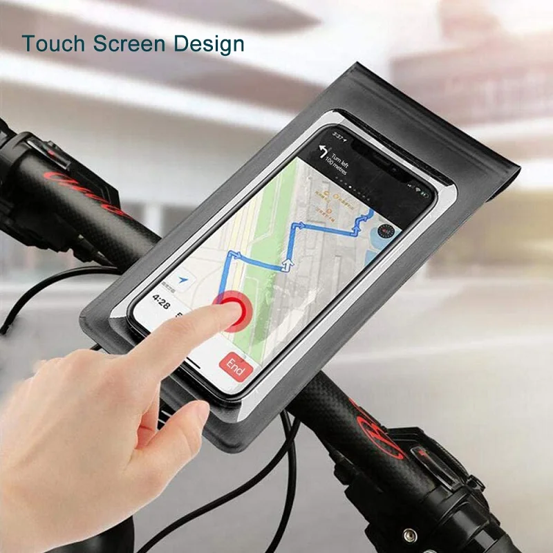 360° Rotation Waterproof Bicycle Phone Bag Case Touch Screen Bike Handlebar Phone Holder Motorcycle Rearview Mirror Phone Stands