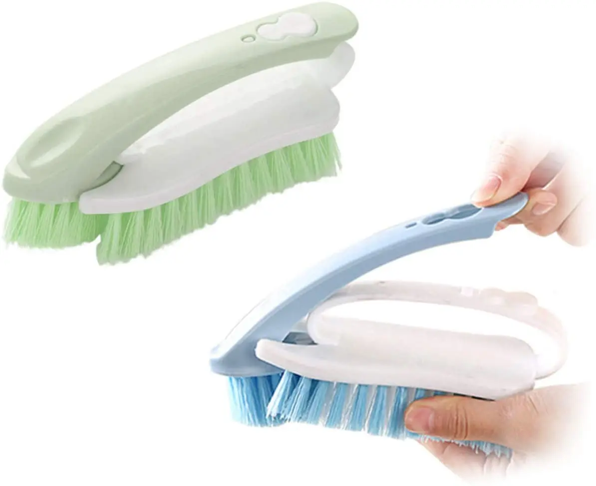 

2 in 1 multifunctional scrub brush, used for cleaning household with handle, detachable scrub brush, multi-purpose cleaning clot