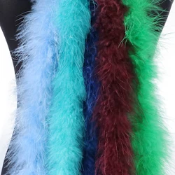 New 2Meters Marabou Feather Boa Turkey Feathers on Ribbon Shawl 13 grams for Wedding Dress/skirt Decoration Plumes Crafts