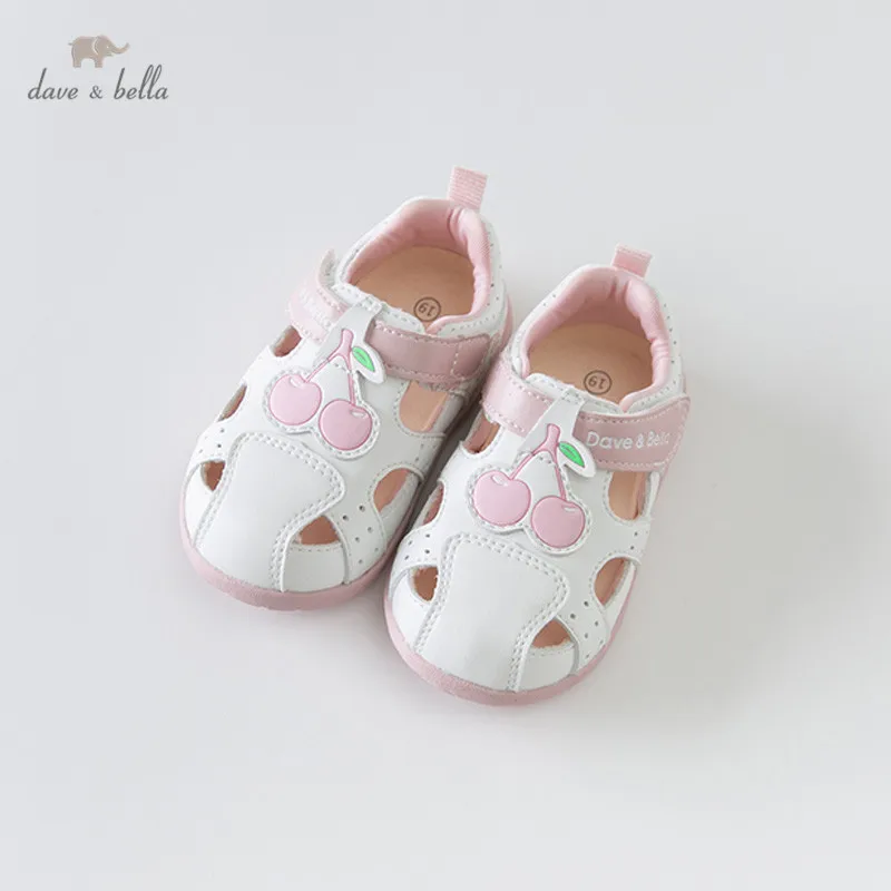 DB13758 dave bella baby girl summer sandals white sandals brand shoes baby sandals