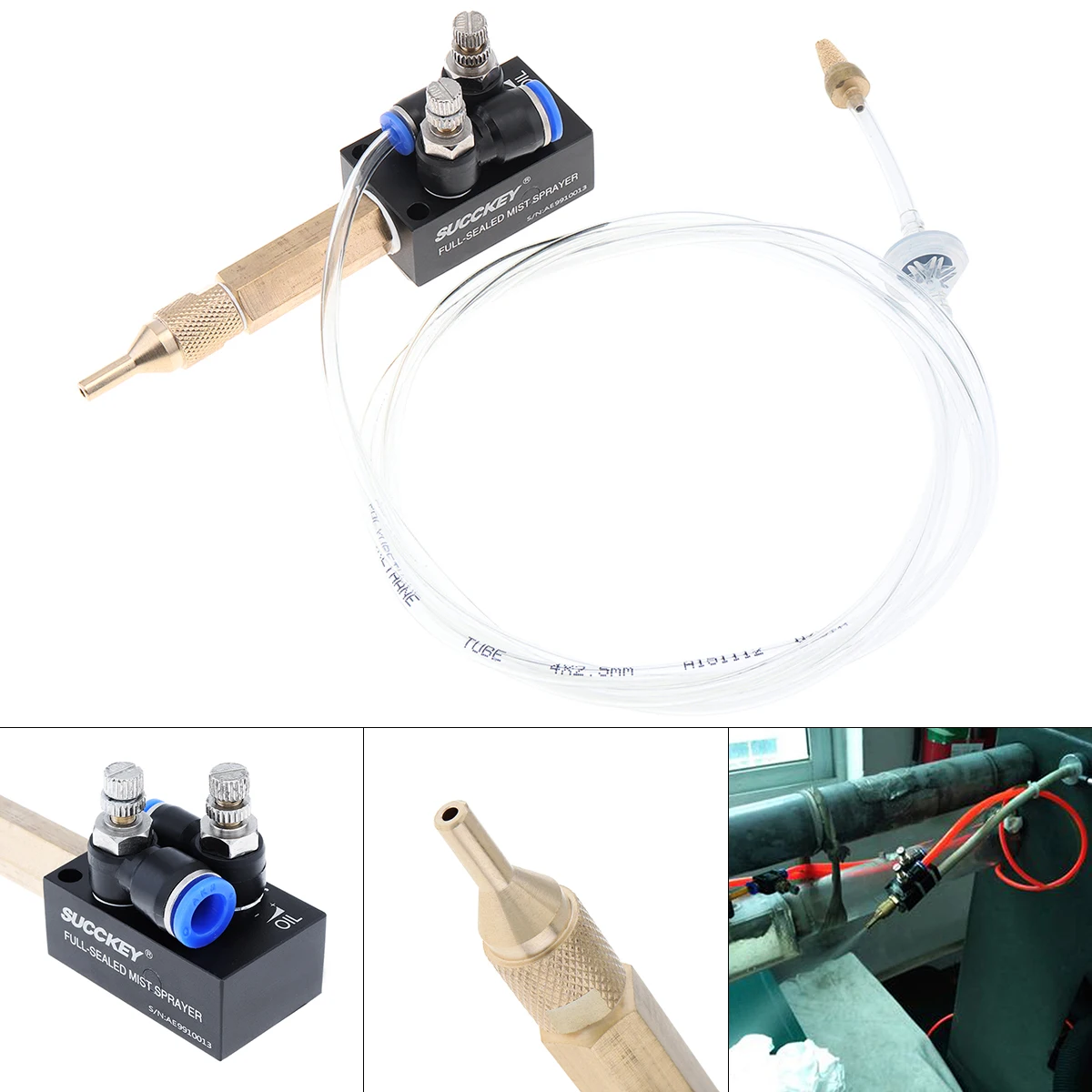 

Mist Coolant Lubrication Spray System 6cm Copper Pipe and Check Valve for Metal Cutting Engraving Cooling Machine CNC Lathe