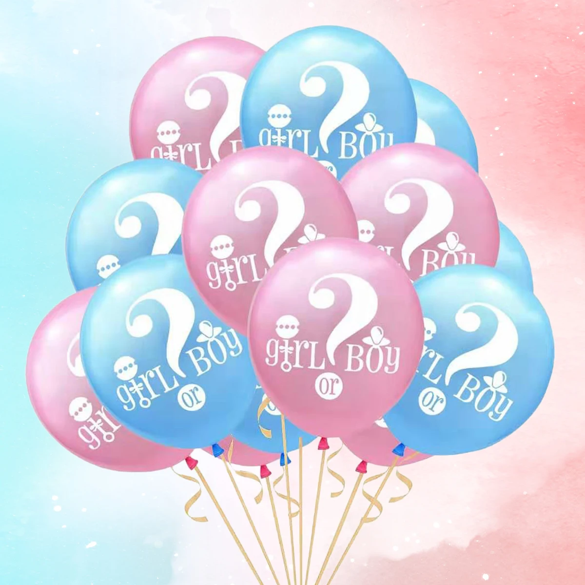 12pcs 12 Inch Boy Or Girl Latex Balloon Gender Reveal Party Decorations Globos Blue & pink