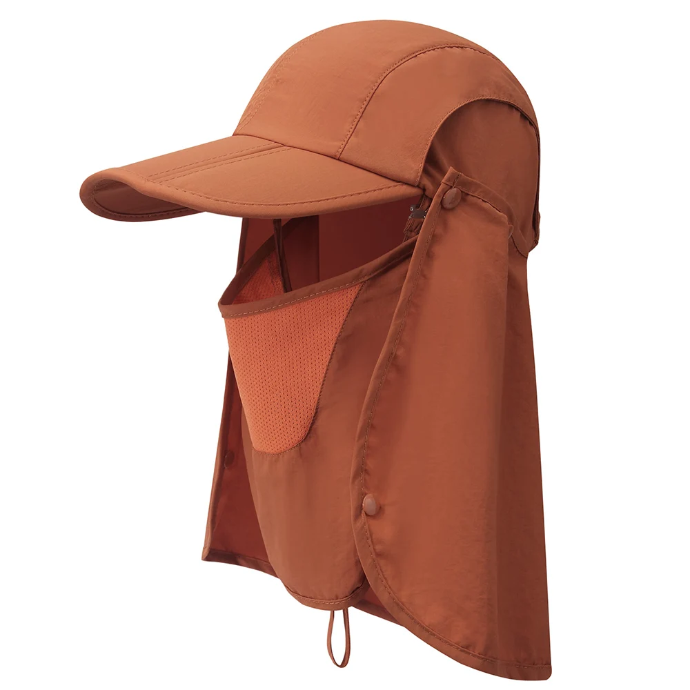 Women Hat Upf50 Outdoor Summer Sun Fisherman With Neck Flap Bucket Hats Breathable Waterproof Quick Drying Climb Cap Accessory