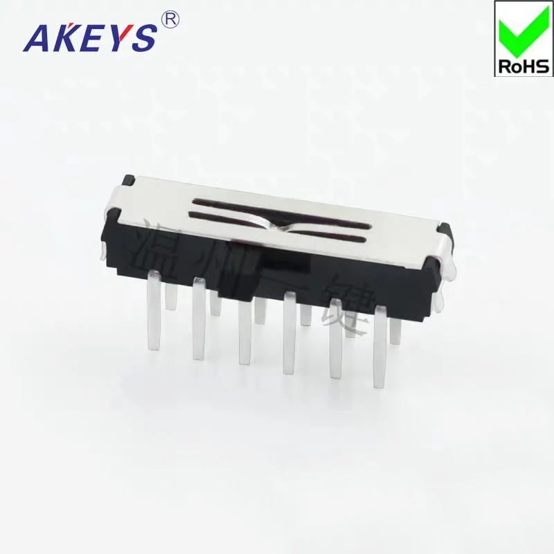 10PCS MSK-42D01 MINI slide switch 4P2T DIP side slide 12 pin 2 position mini toggle switches MSK-09