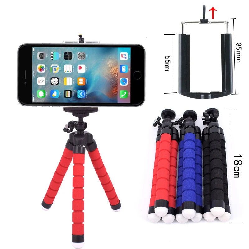 2022 New Mini Tripod For YG300 J15 Mini Projector Camera Tripod Flexible Sponge Octopus Phone Holder Clip stand for Phone Stand