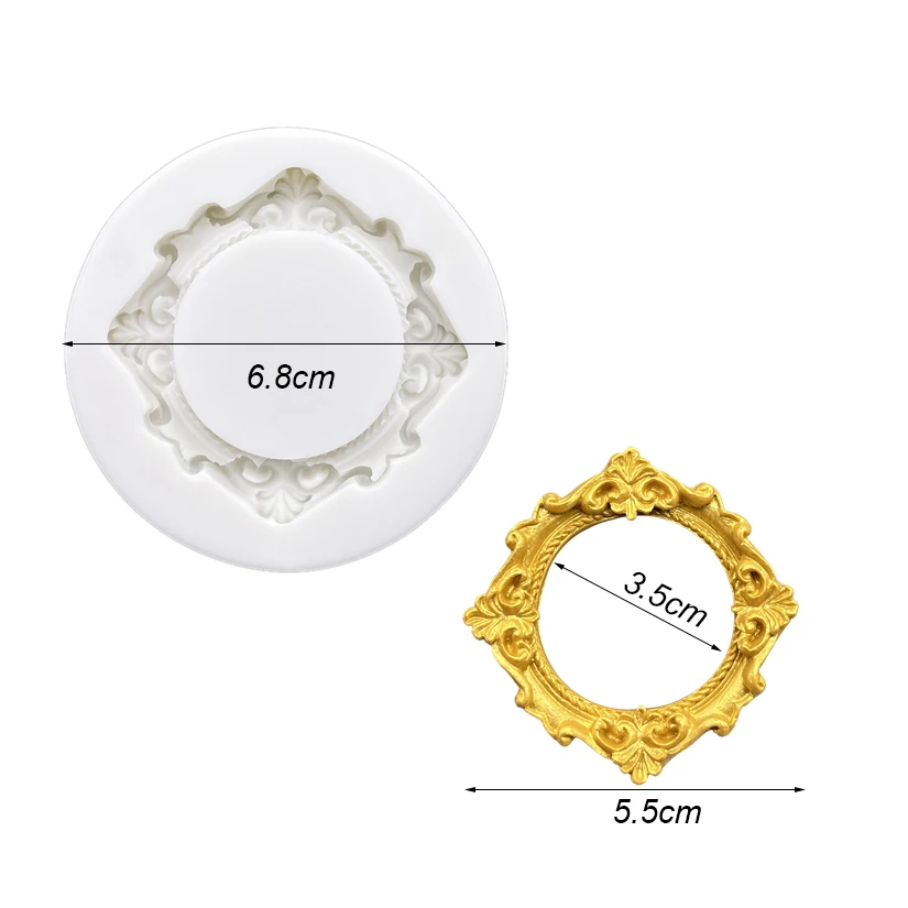 Photo Frame Silicone Mold Sugarcraft Cupcake Baking Mold Resin Tools Fondant Cake Decorating Tools