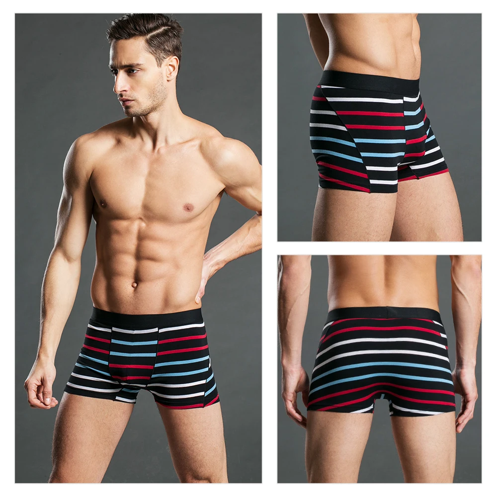 Men's Underwear Plus Boxer Shorts Large Size 4XL 5XL 6XL Promotion Male Boxers Underpants Stripe Boxershorts