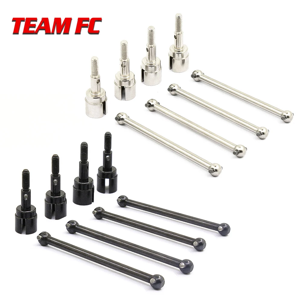 8pcs Steel Metal Drive Shaft 61mm Dogbones & Stub Wheel Axle 02033+02003 for HSP 1/10 94123 94122