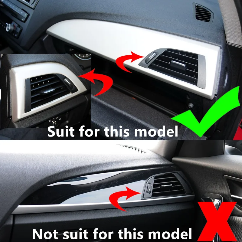 For BMW 1 2 Series F20 F21 F22 F23 2012-17 LHD Car Styling Dashboard Panel Air Condition Vent Frame Cover Trim Interior Stickers