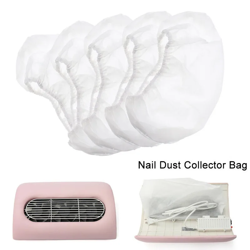 1PC White Nail Dust Collector Bag Non-woven Replacement Bags For Manicure Art Dust Suction Machine Vacuum Cleaner New