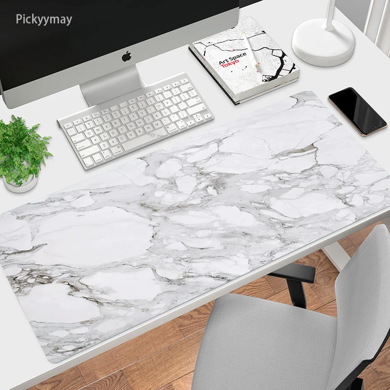 Marble Pattern Gaming Mouse Pad Rubber GamerTable Computer Large Mousepad Mause Mat XXL Keyboard Desk Mats Locking Edge 90x40