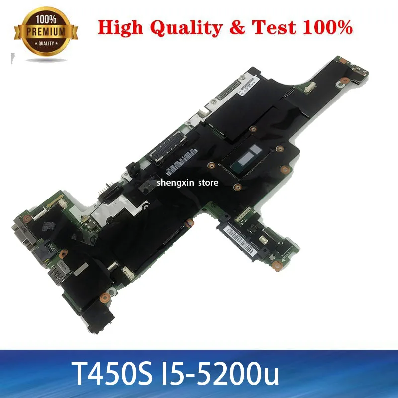 

Brand NEW 00HT736 AIMT1 NM-A301 Mainboard For Lenovo ThinkPad T450S Laptop Motherboard SR23Y i5-5200U CPU