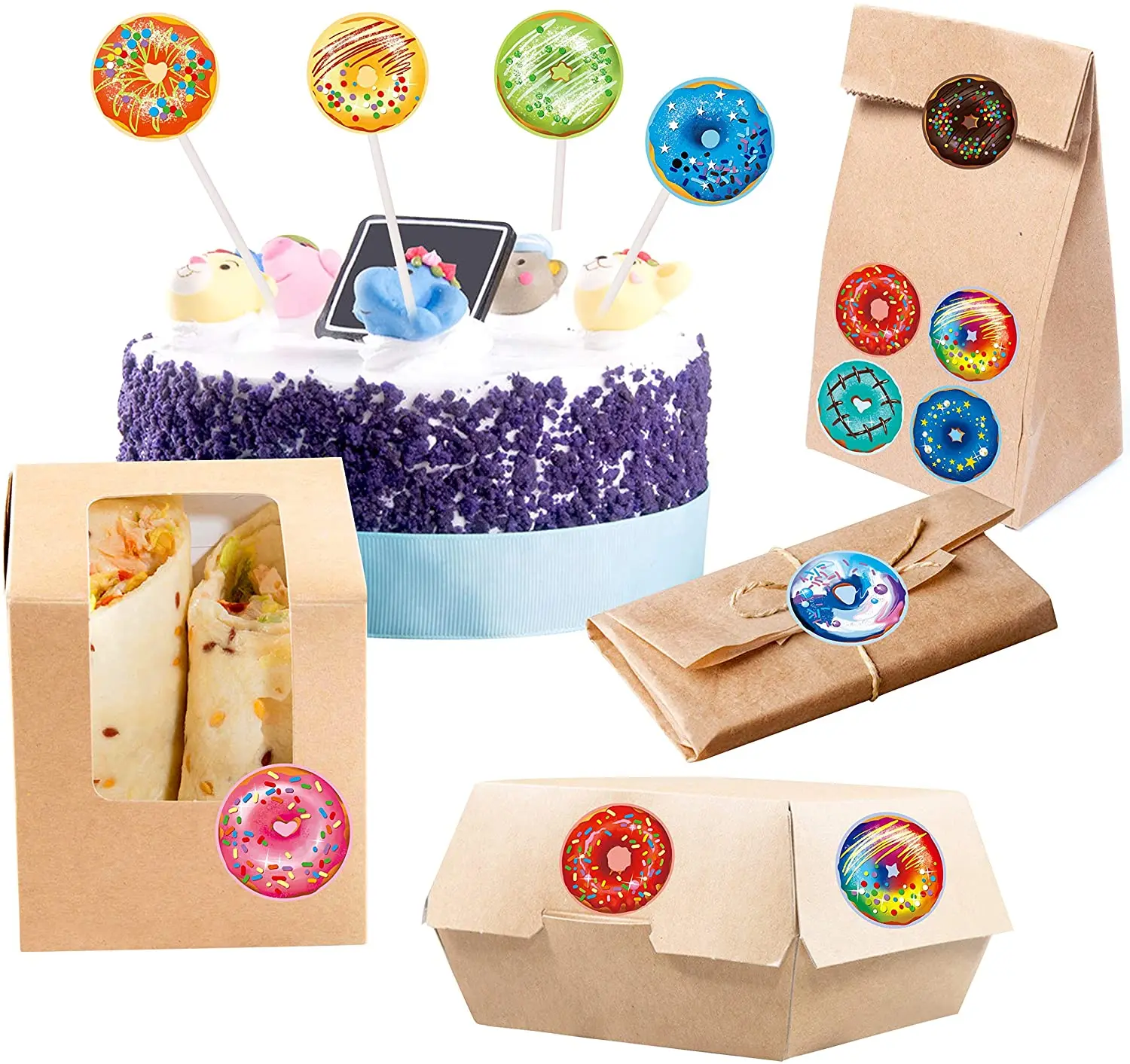 New 500 Pcs Handmade Baking Gift Decoration Stickers Cute Birthday Party Gift Decoration Label Kids Toys Gift Package Stickers