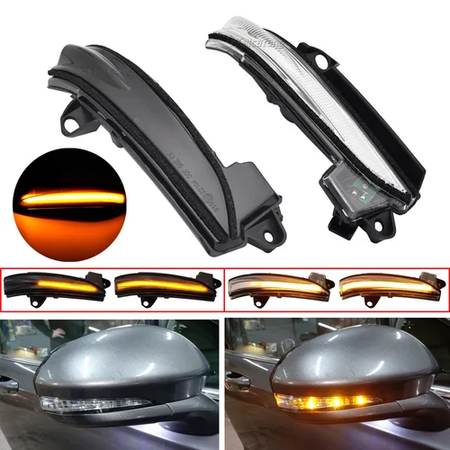 Imagen 2 del producto 2 uds intermitente dinámico para Ford Fusion Mondeo versión de EE. UU. luz indicadora de espejo de señal de giro LED 2013 2014 2015 2016 2017-2020