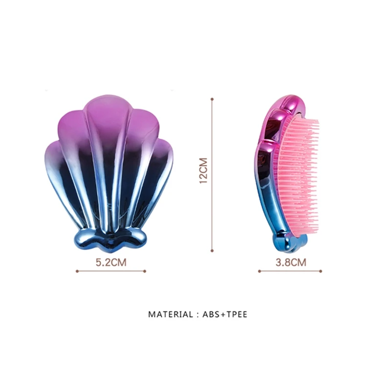 Comb Beauty Glitter Shell Hair Brush For Styling Tool Anti-static Hair Detangler Brush Profissional Woman Barber Accessories