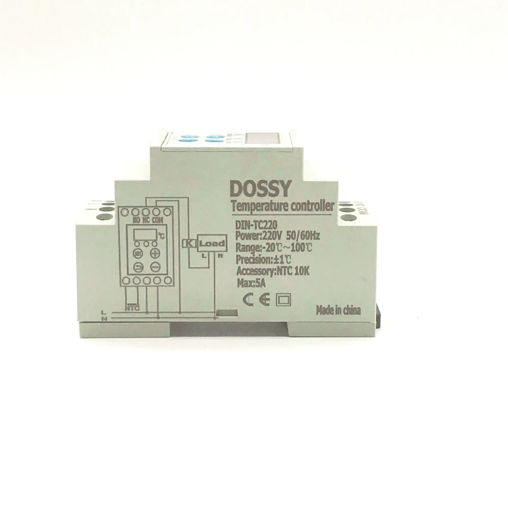 Thermostat DIN-TC 220V 20A din rail type temperature controller