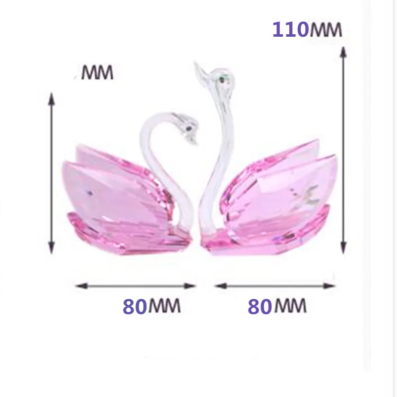 110mm k9 Crystal Swan Crafts Glass Paperweight Fengshui Ornaments Figurines  Wedding Party Decor Gifts Souvenir statue