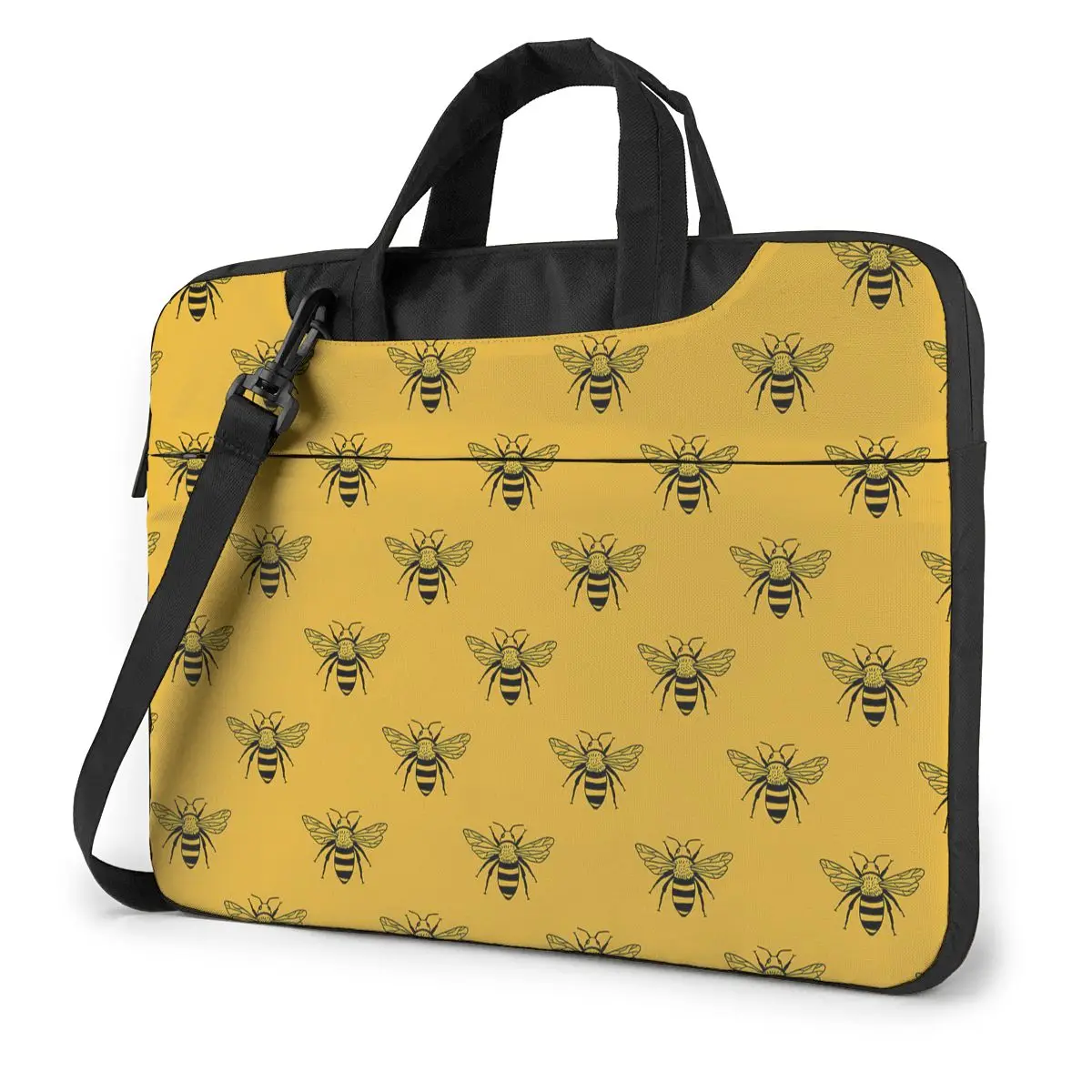 

Seamless Pattern With Bees Laptop Bag Case Protective Vintage Computer Bag Bicycle Crossbody Laptop Pouch