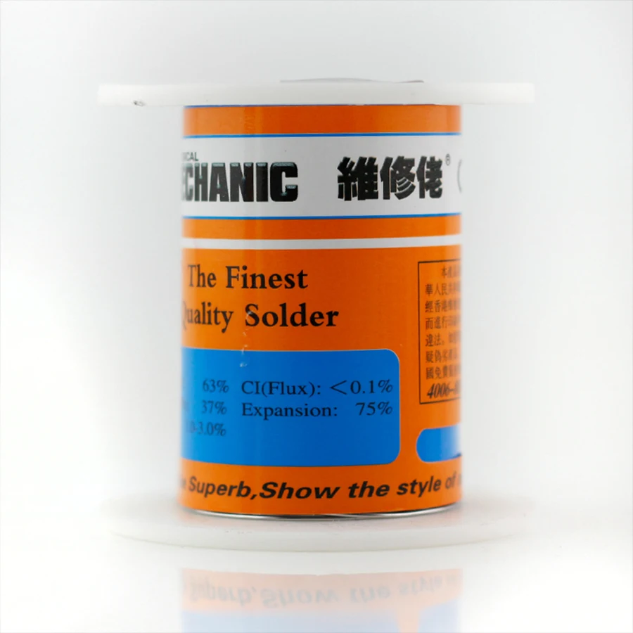 MECHANIC 100g  HX-T100 High Purity Low Melting Point Solder Wire Sn63% Pb37% 0.3/0.4/0.5/0.6/0.8/1.0/1.2mm Tin 1%~3% 183C