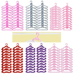 20 Pcs / Lot Plastic Doll Hangers Cute Mini Mixed Style Dress Clothes Accessories for 11.5'' Doll Wardrobe Dollhouse DIY Toys